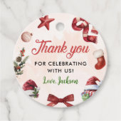 フェスティバルモダンクリスマス1日パーティー フェイバータグ (正面)