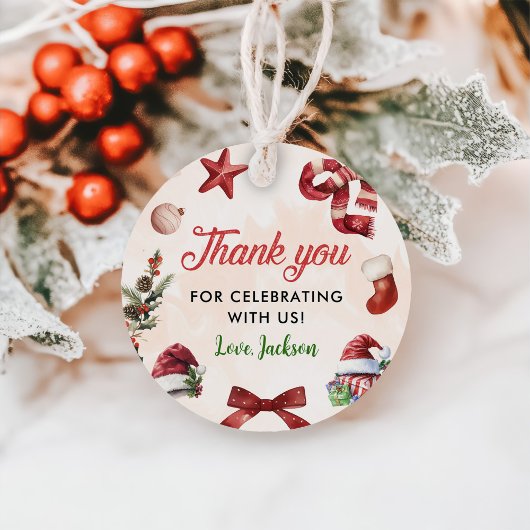 フェスティバルモダンクリスマス1日パーティー フェイバータグ