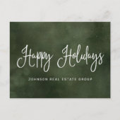 フェスティバルモダングリーンクリスマスビジネスホリデー ポストカード (正面)