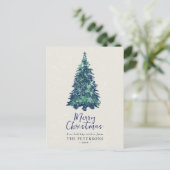 フェスティバルモダンスノイ・ブルー・クリスマスツリー シーズンポストカード (スタンド正面)