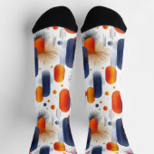 フェスティバルモダンソックス(青とオレンジの抽象芸術) ソックス (上部)