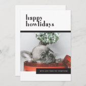 フェスティバルモダンドッグハッピーハウリデイズペットラバー シーズンカード (正面/裏面)