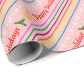 フェスティバルモダンハッピーホリデーズクリスマス ラッピングペーパー (ロールコーナー)