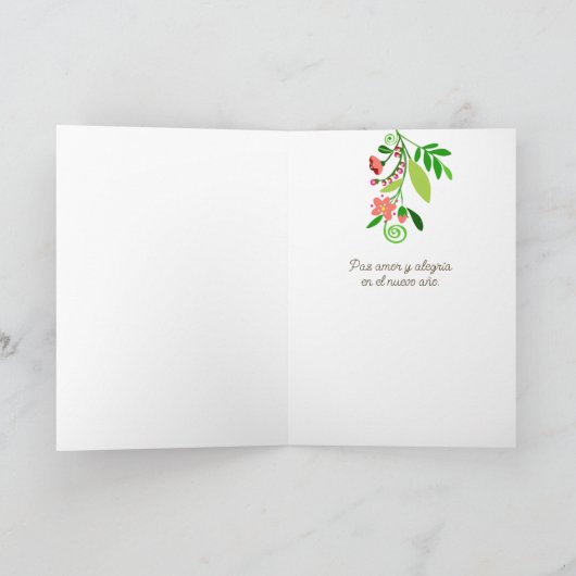 フェスティバルモダンフォークエンジェルスペインのクリスマス カード (内部)