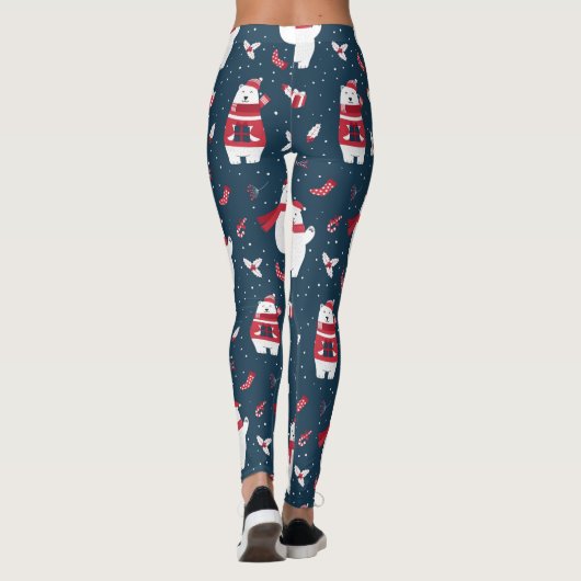 フェスティバルモダンホリデーウィンターポーラーベアーズ レギンス (裏面)