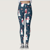 フェスティバルモダンホリデーウィンターポーラーベアーズ レギンス (正面)