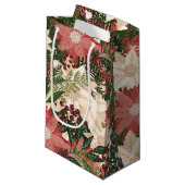フェスティバルモダンボタニカルポインセティアホリデイ スモールペーパーバッグ (正面アングル)