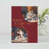 フェスティバルモダンメリークリスマスアーチ写真 シーズンカード (スタンド正面)