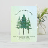 フェスティバルモダンメリークリスマスツリーのビジネスロゴ シーズンカード (スタンド正面)