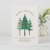 フェスティバルモダンメリークリスマスツリーのビジネスロゴ シーズンカード (スタンド正面)