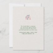 フェスティバルモダンメリークリスマスツリーのビジネスロゴ シーズンカード (裏面)