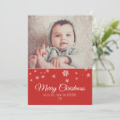 フェスティバルモダンメリークリスマスフォトホリデーカード シーズンカード (スタンド正面)