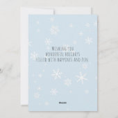 フェスティバルモダンメリークリスマスフォトホリデーカード シーズンカード (裏面)