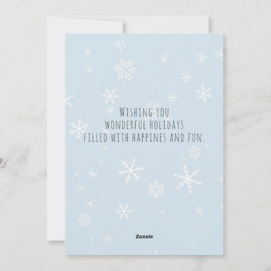 フェスティバルモダンメリークリスマスフォトホリデーカード シーズンカード (裏面)