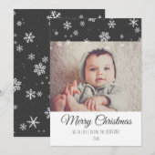 フェスティバルモダンメリークリスマスフォトホリデーカード シーズンカード (正面/裏面)