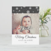 フェスティバルモダンメリークリスマスフォトホリデーカード シーズンカード (スタンド正面)