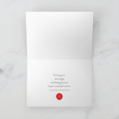 フェスティバルモダンレッドクリスマスビジネス シーズンカード (内部)