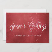 フェスティバルモダンレッドクリスマスビジネス シーズンカード (正面)