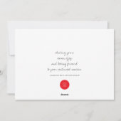 フェスティバルモダンレッドクリスマスビジネス シーズンカード (裏面)