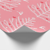 フェスティバルモダン北欧クリスマスツリーディアピンク ラッピングペーパー (角)