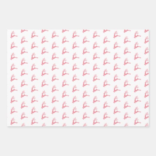 フェスティバルモダン北欧クリスマスディアピンク ラッピングペーパーシート (正面2)