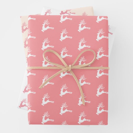 フェスティバルモダン北欧クリスマスディアピンク ラッピングペーパーシート (インサイチュ)