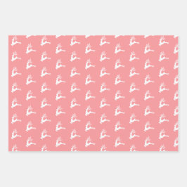 フェスティバルモダン北欧クリスマスディアピンク ラッピングペーパーシート