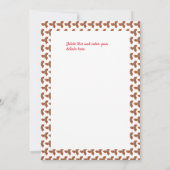 フェスティバルモダン格言コーラルクリスマスパーティー 招待状 (裏面)