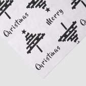 フェスティバルモダン白黒クリスマスツリーホリデイ 薄葉紙 (詳細)