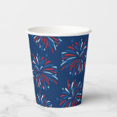 フェスティバルモダン花火カスタム、7月4日文字 紙コップ (裏面)