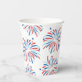 フェスティバルモダン花火カスタム、7月4日文字 紙コップ (裏面)