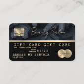 フェスティバルモダン金ゴールドクレジットカードのギフト証明書 名刺 (正面)
