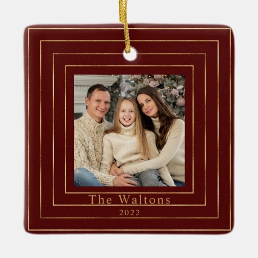 フェスティバルモダン金ゴールドホリデーキープサセラミックスボール セラミックオーナメント (正面)