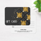 フェスティバルモダン金ゴールドボウブラックギフトボックスギフトカード (デスク)