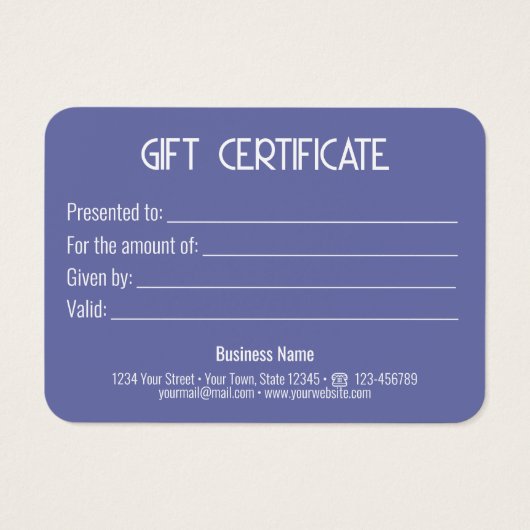 フェスティバルモダン金ゴールドボウブルーギフトボックスギフトカード (裏面)