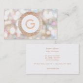 フェスティバルモノグラム《写真》ぼけ味及びバラ金ゴールドセクフェイクイン 名刺 (正面/裏面)