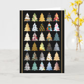 フェスティバルモミの木、クリスマスグリーティング カード (黄色い花)