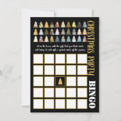 フェスティバルモミの木、クリスマスパーティービンゴカード 招待状 (正面)