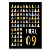 フェスティバルモミの木，クリスマス テーブルナンバー (裏面)