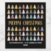 フェスティバルモミの木，クリスマス ワインラベル (シングルラベル)