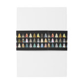 フェスティバルモミの木，クリスマス 招待状ベリーバンド (裏面例)