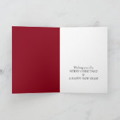 フェスティバルモミの木、赤いクリスマスグリーティング カード (内部)
