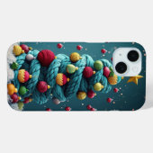 フェスティバルヤーンクリスマスツリーグリーンレッド Case-Mate iPhoneケース (裏面 (横))