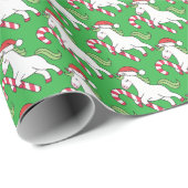 フェスティバルユニコーンキャンディーケーンギフトラップ ラッピングペーパー (ロールコーナー)