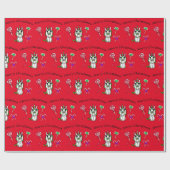 フェスティバルユニコーン&ホリデーキャンディークリスマス ラッピングペーパー (フラット)