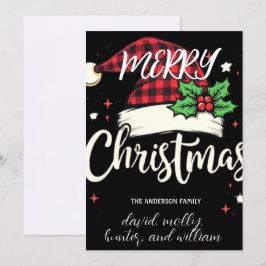 フェスティバルユニークサンタスハットクリスマスパーティーインビタティ 招待状