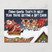 フェスティバルユーモアおもしろい皮肉クリスマスカード インビテーションポストカード (正面)