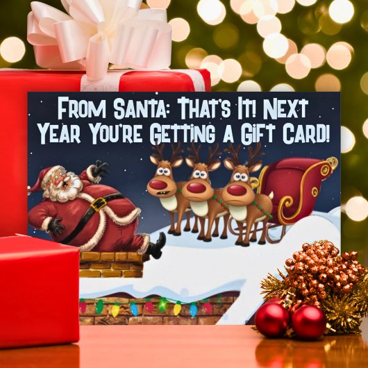 フェスティバルユーモアおもしろい皮肉クリスマスカード インビテーションポストカード