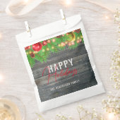 フェスティバルライツボーブルズ素朴ホリデークリスマス フェイバーバッグ (クリップ留めされた状態)