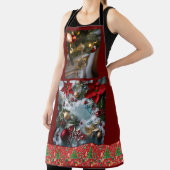 フェスティバルライトと開花クリスマスツリーエプロン エプロン (インサイチュ)